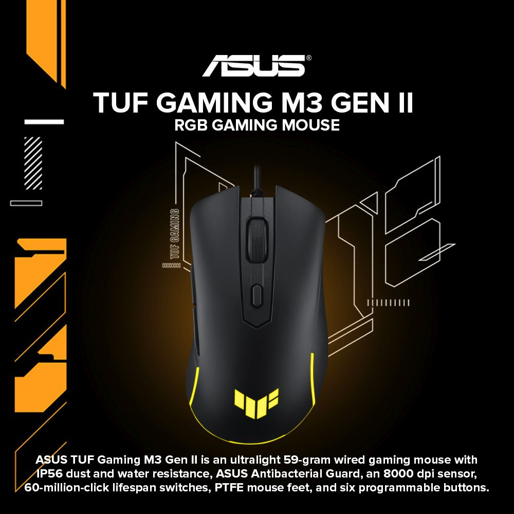 EasyPC| Asus TUF Gaming M3 Gen I and Gen II Wired RGB Gaming Mouse