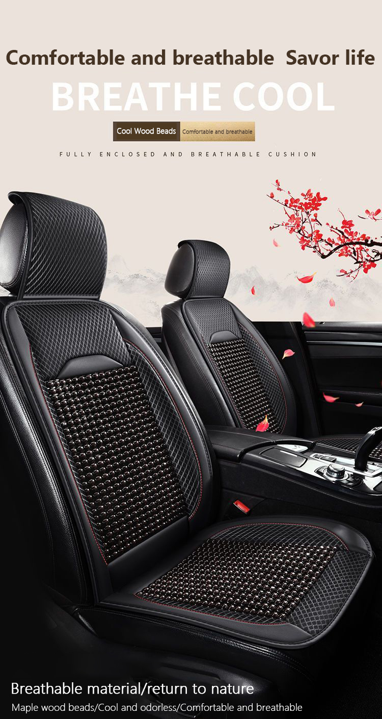 Preiu Quality Black Wood Beaded Seat Cover Cushion For Vehicle - Car Seat Cushion, Seat Cover