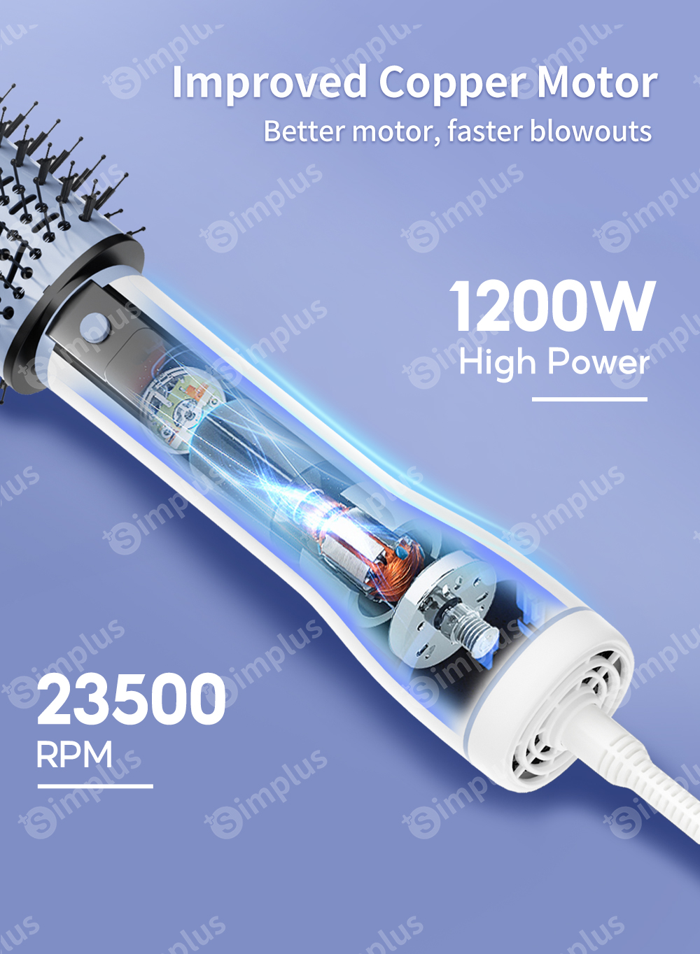 Simplus Hot Air Brush Electric Hair Dryer Shopee Philippines