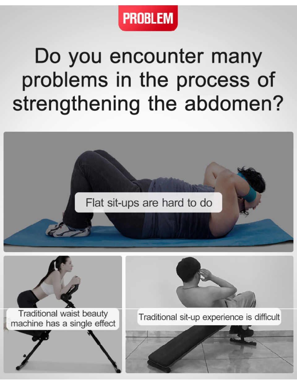 JF Abdominal Fitness Equipment Multi-function Folding Abdominal Board ...