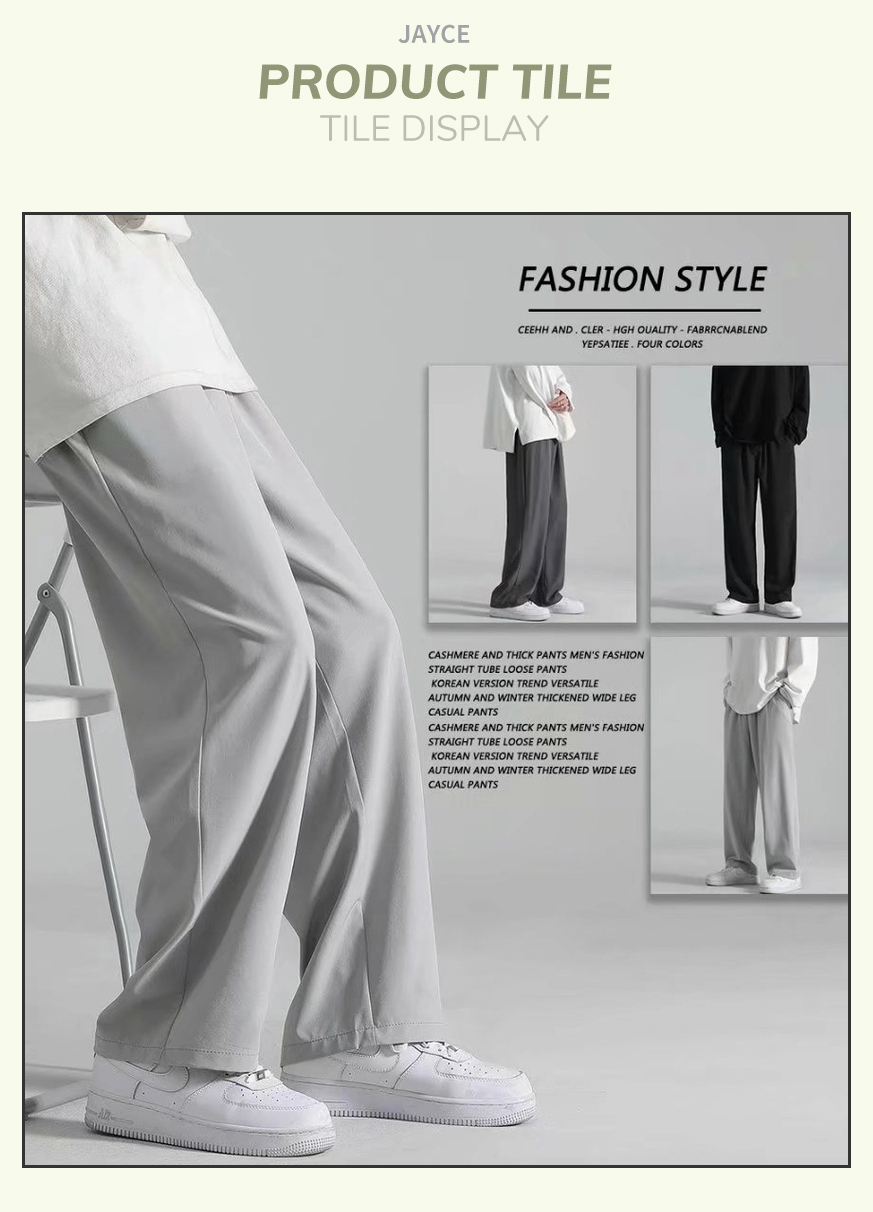 Men's Trouser Korean Baggy Pants Taslan Casual Pants For Men (Unisex)