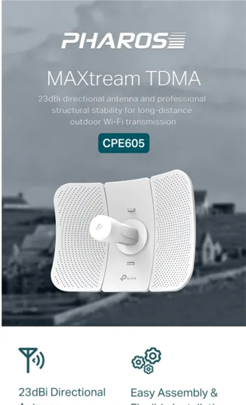TP-Link | CPE605 | 5GHz | 150Mbps | 23dBi | P2P | CPE | Outdoor | Wi-Fi ...