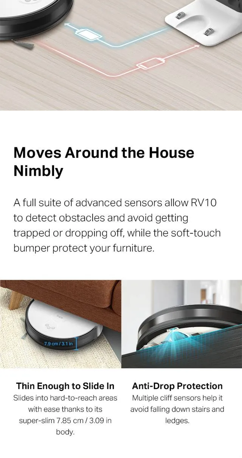 TPLink Tapo RV10 Smart Automatic Cleaning Silent Robot
