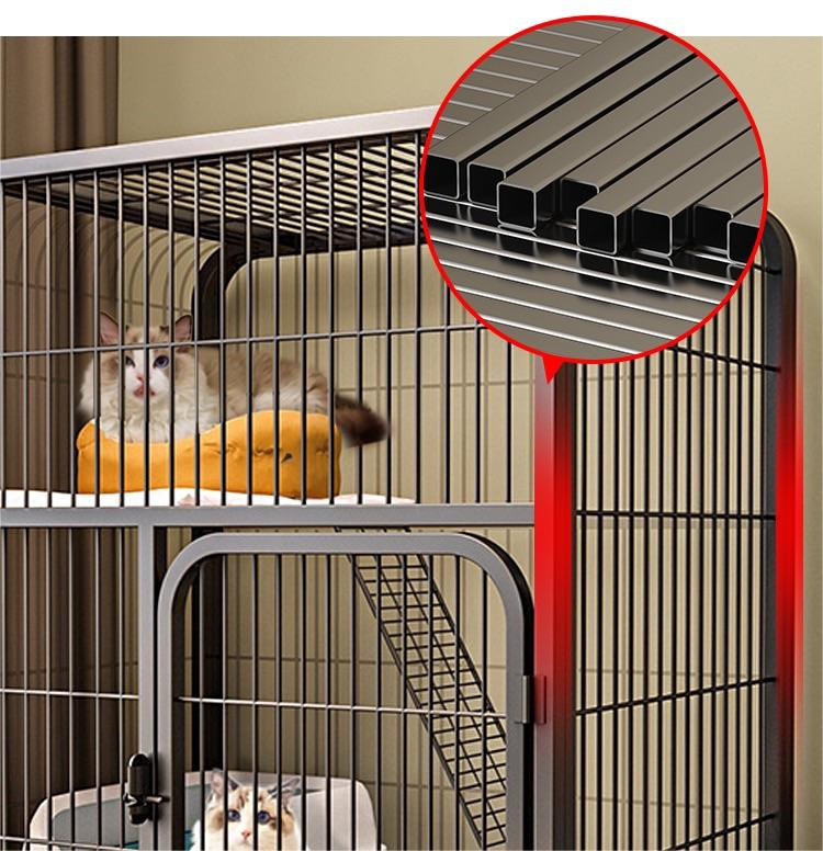 Large Big Cat Cage Pet Cage 2/3 4 Layer Cat House With Door Ladder ...