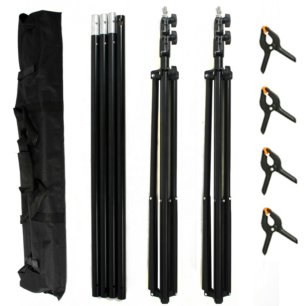 300cm x 300cm* 4 clips /10ft x 10ft Heavy Duty Background Stand ...