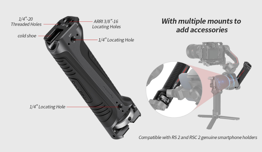 SmallRig Handheld Slig Handgrip with 6kg Load Capacity, Silicone Grip ...
