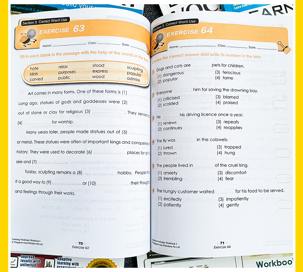 6Books SAP Learning Vocabulary Workbook Kids Learning English Words ...