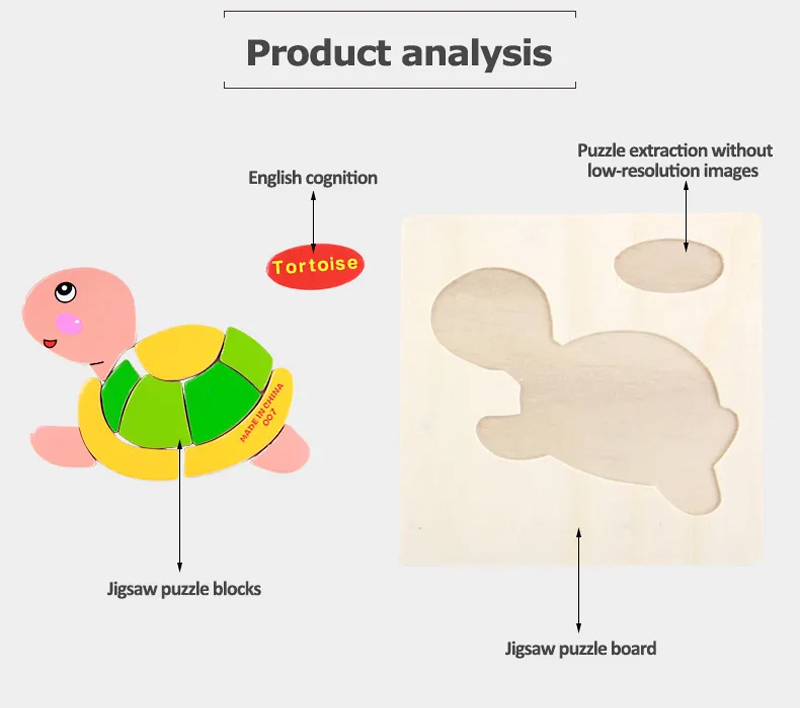 Baby Kids Educational Learning Toy 3D Wooden Puzzle Cartoon Toys ...