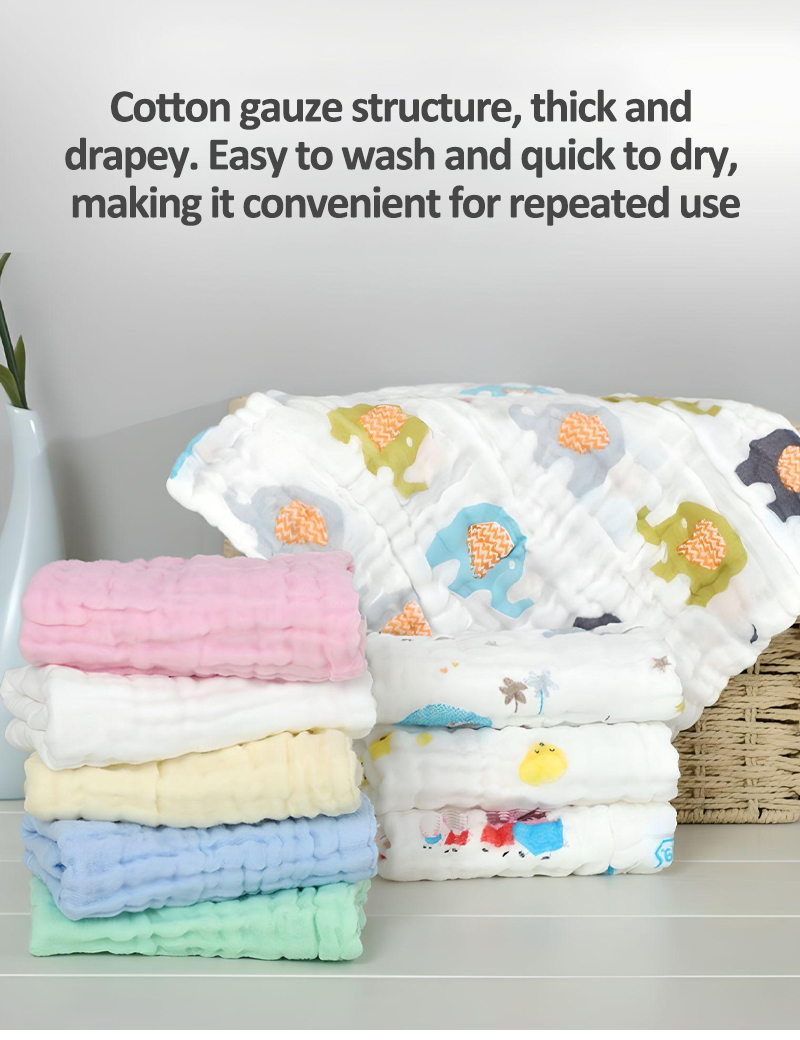 Cheese 100% Cotton Baby Face Towels – Soft & Absorbent (4-Pack) main image 1