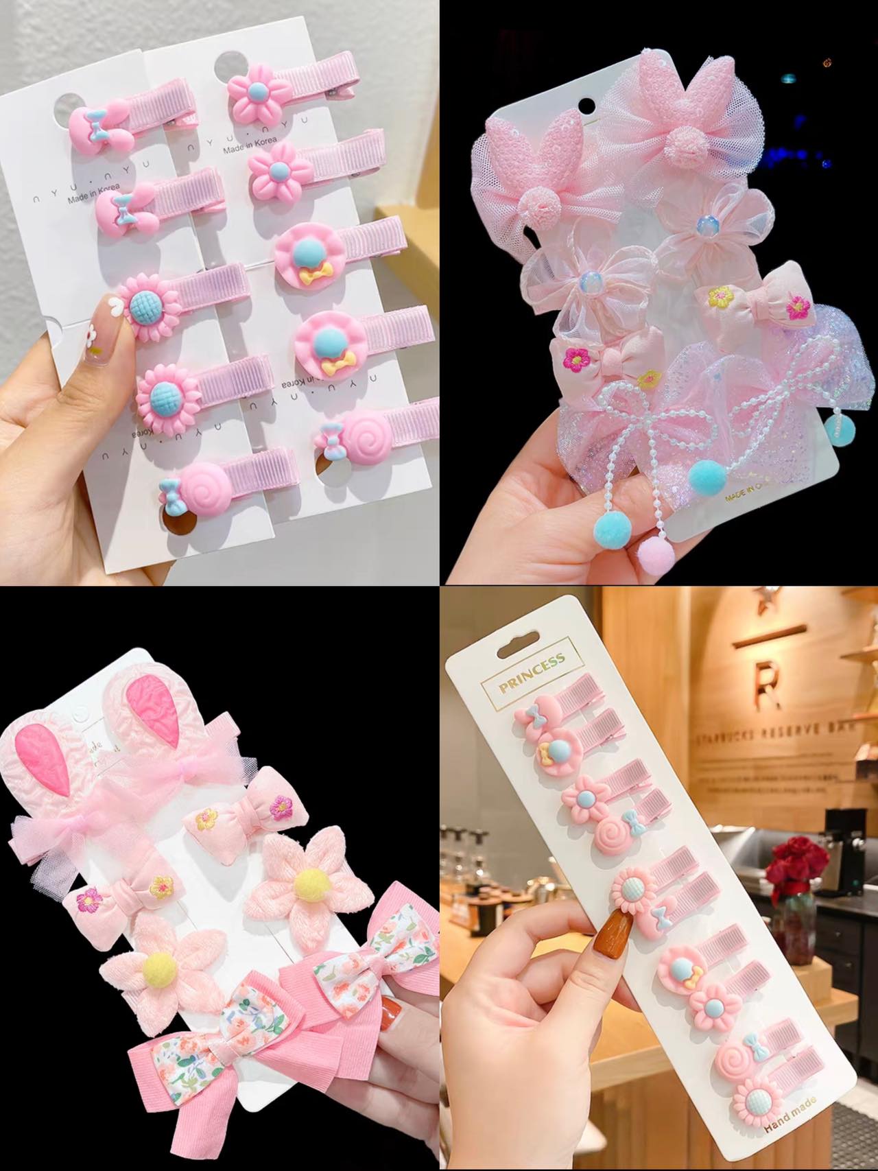 All Pink Hair accessories Different Design | Shopee Philippines