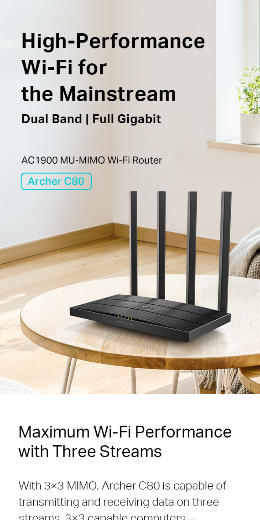 Routeur WiFi TP-Link Archer C80 AC1900 à prix bas