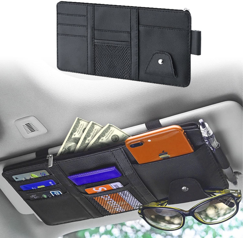 ATRONAW Car Sun Visor Organizer Car Accessories Interior Organizer