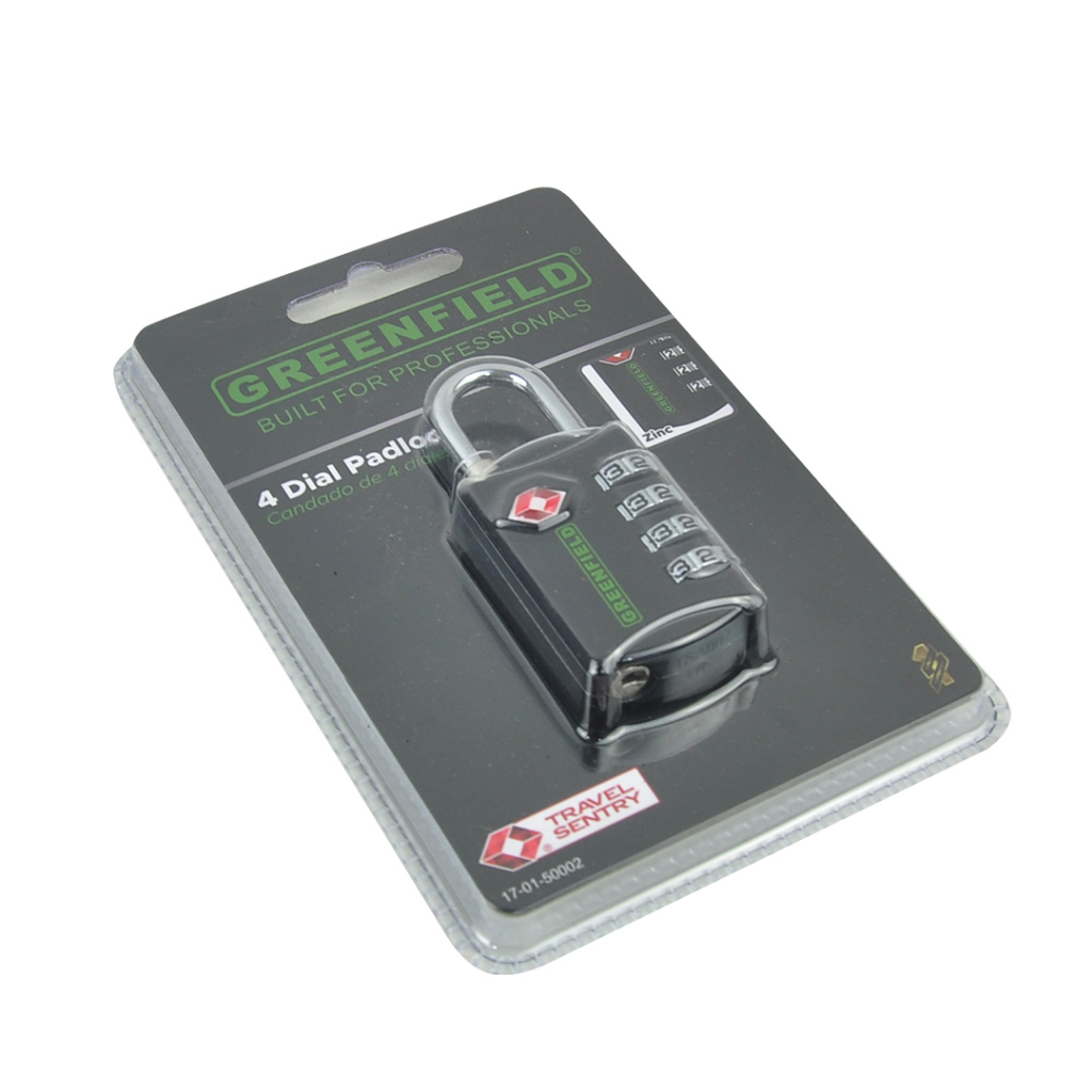 Greenfield TSA Padlock 4 Dial Zinc - Door Hardware & Locks | Shopee ...