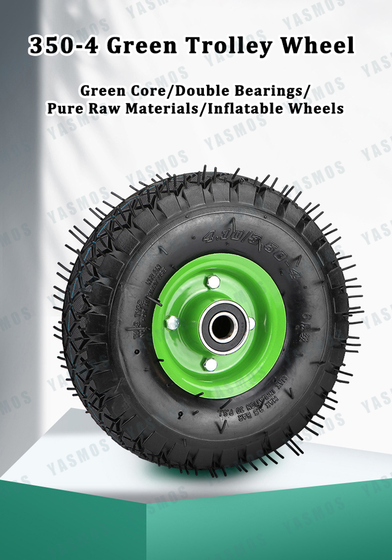 Original 10 Inch Inflatable Wheel Rubber Wheels Heavy Duty Push Cart ...