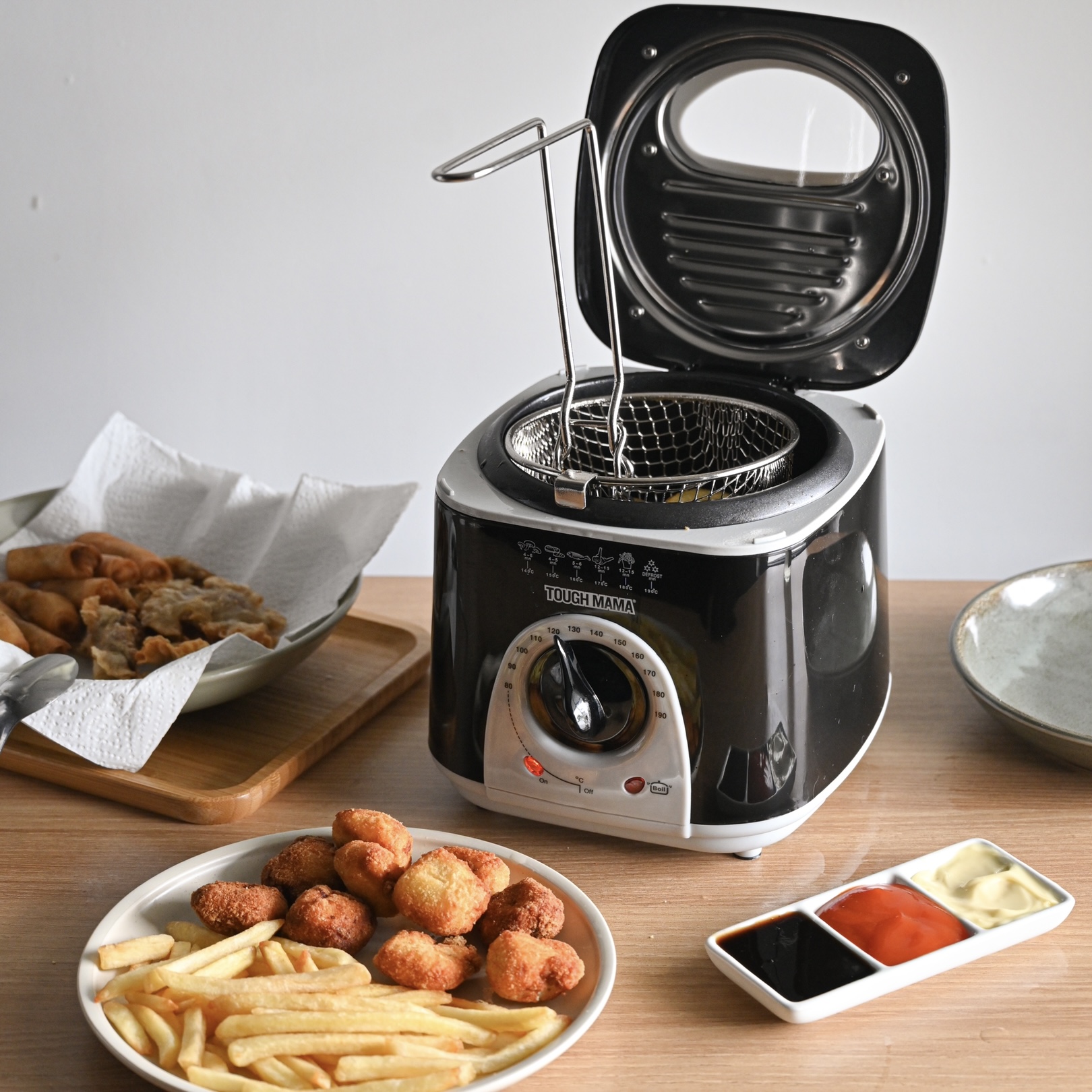 Tough Mama NTM FRY1 Electric Deep Fryer 1L Bowl Adjustable Temp Removable Basket with Thermostat Shopee Philippines