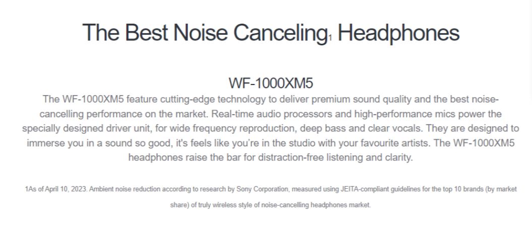 Sony WF-1000XM5 Industry Leading Noise Canceling Truly Wireless