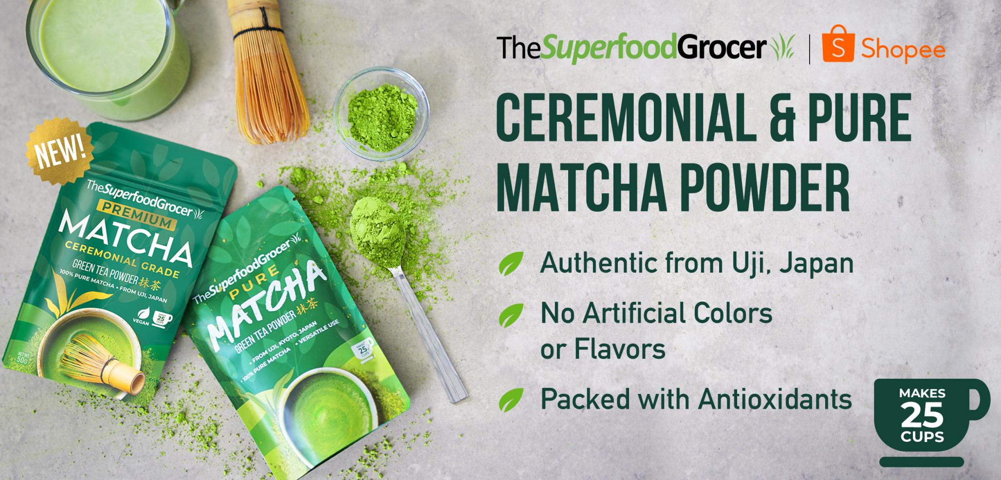 The Superfood Grocer 100 Pure Japanese Uji Matcha Green Tea Powder 50g