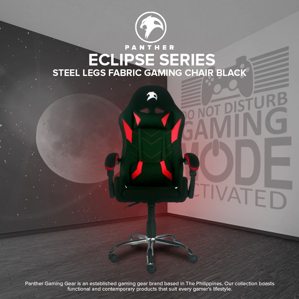 EasyPC Panther Eclipse Series Steel and Nylon Legs Fabric and Leather Gaming Chair Shopee