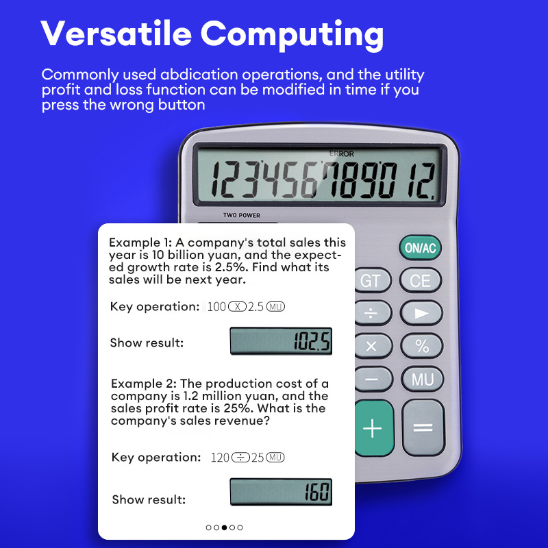 Deli Basic Calculator Big 12-Digits Electronic Solar Calculators Office ...
