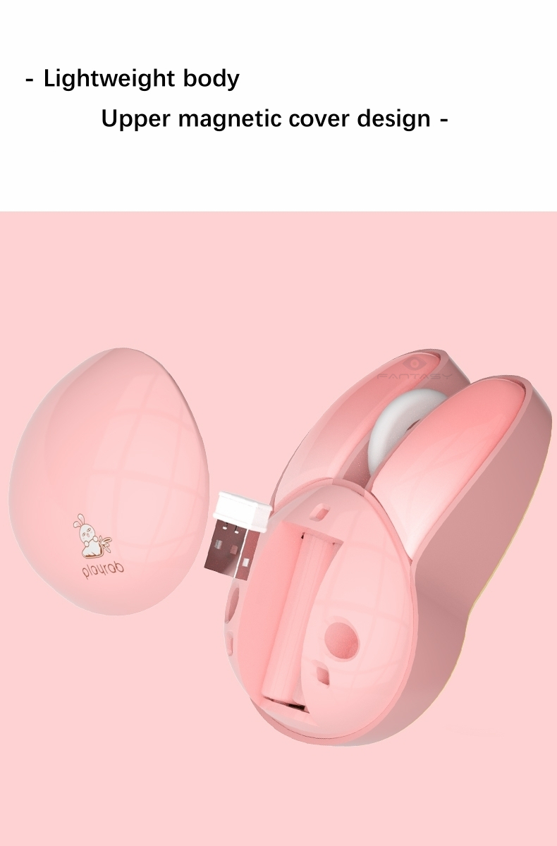 MOFII Patended Product M6 Pippi Rabbit Mouse Wireless Mute Mouse Cute ...