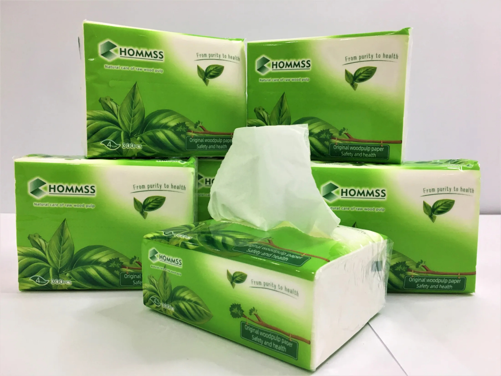 HomeCare HOMMSS Facial Tissue 4 Ply 360 sheets 1PACK/8PCS | Shopee ...