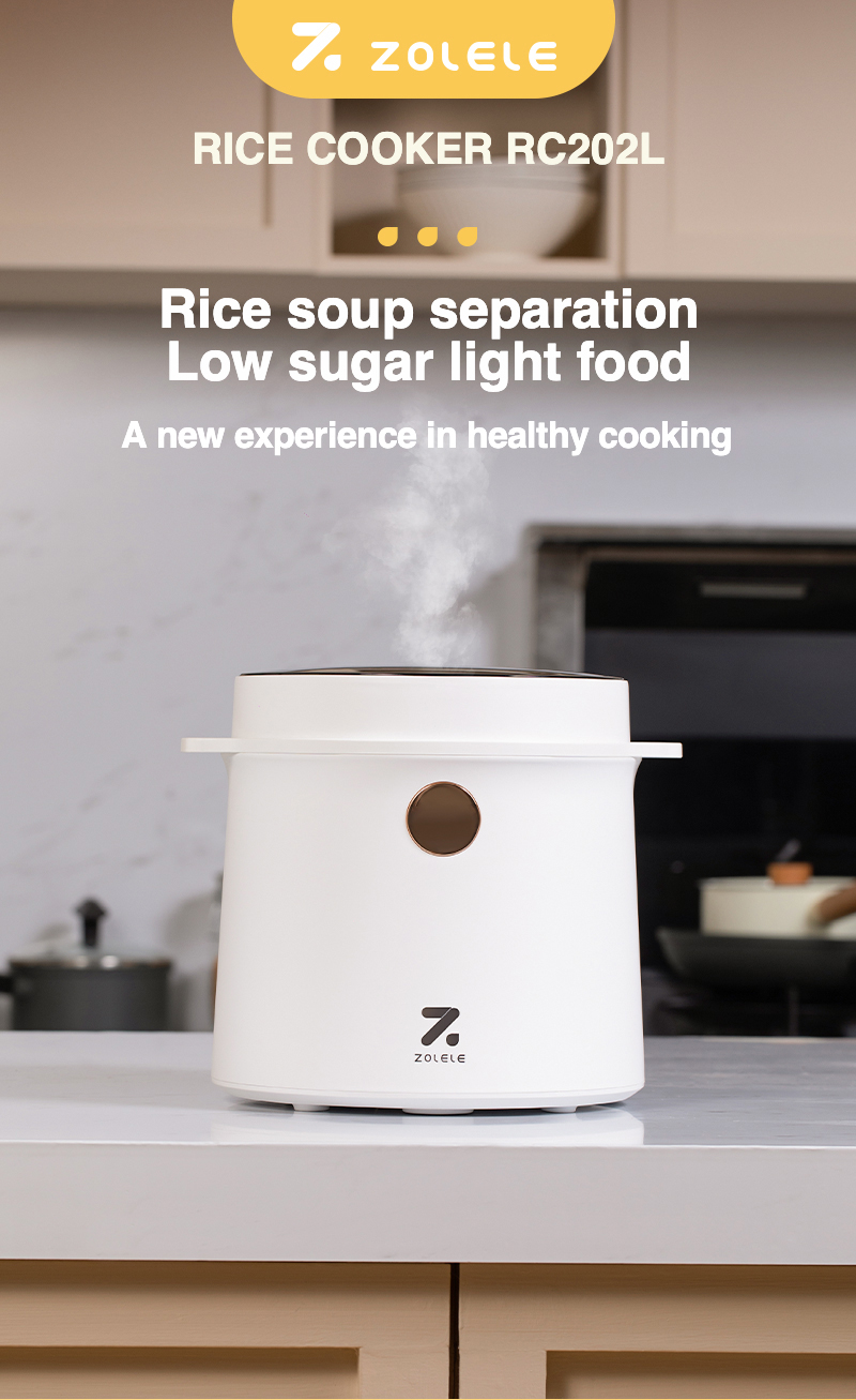ZOLELE RC202L Low Sugar Rice Cooker 2L Multi Function Cooke Rice Soup