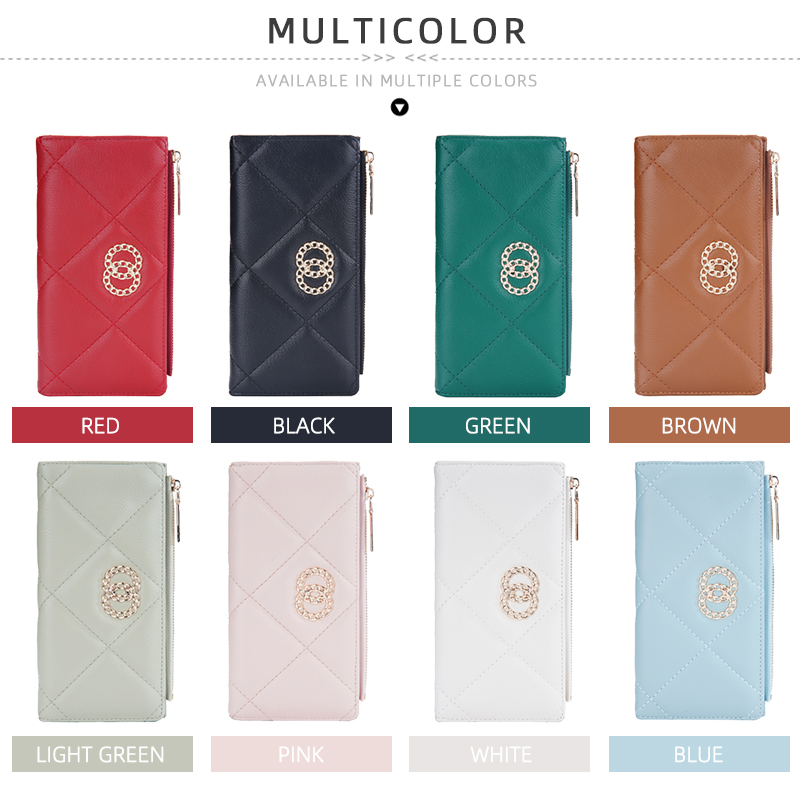 Ecoright Women Wallet 100% Organic Cotton Canvas Zipper Card Holder