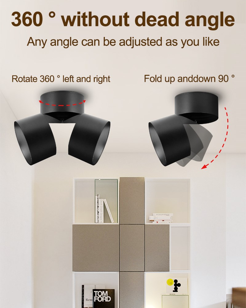 LED Foldable Downlight Pin Light 3 Colors Surface Mounted Downlight ...