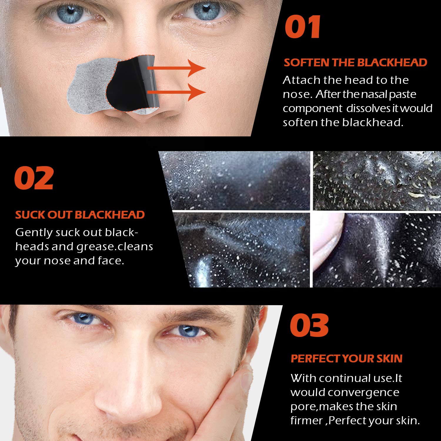 Nose Strip Facial Minerals Nose Black Head EX Pore Strip Skin Care ...
