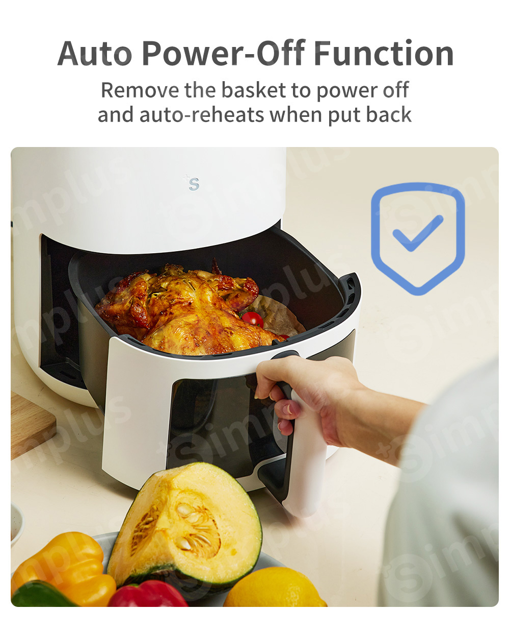 Simplus Gen-S N1 5L Air Fryer Non-stick Multifunction Frying Pan Air ...