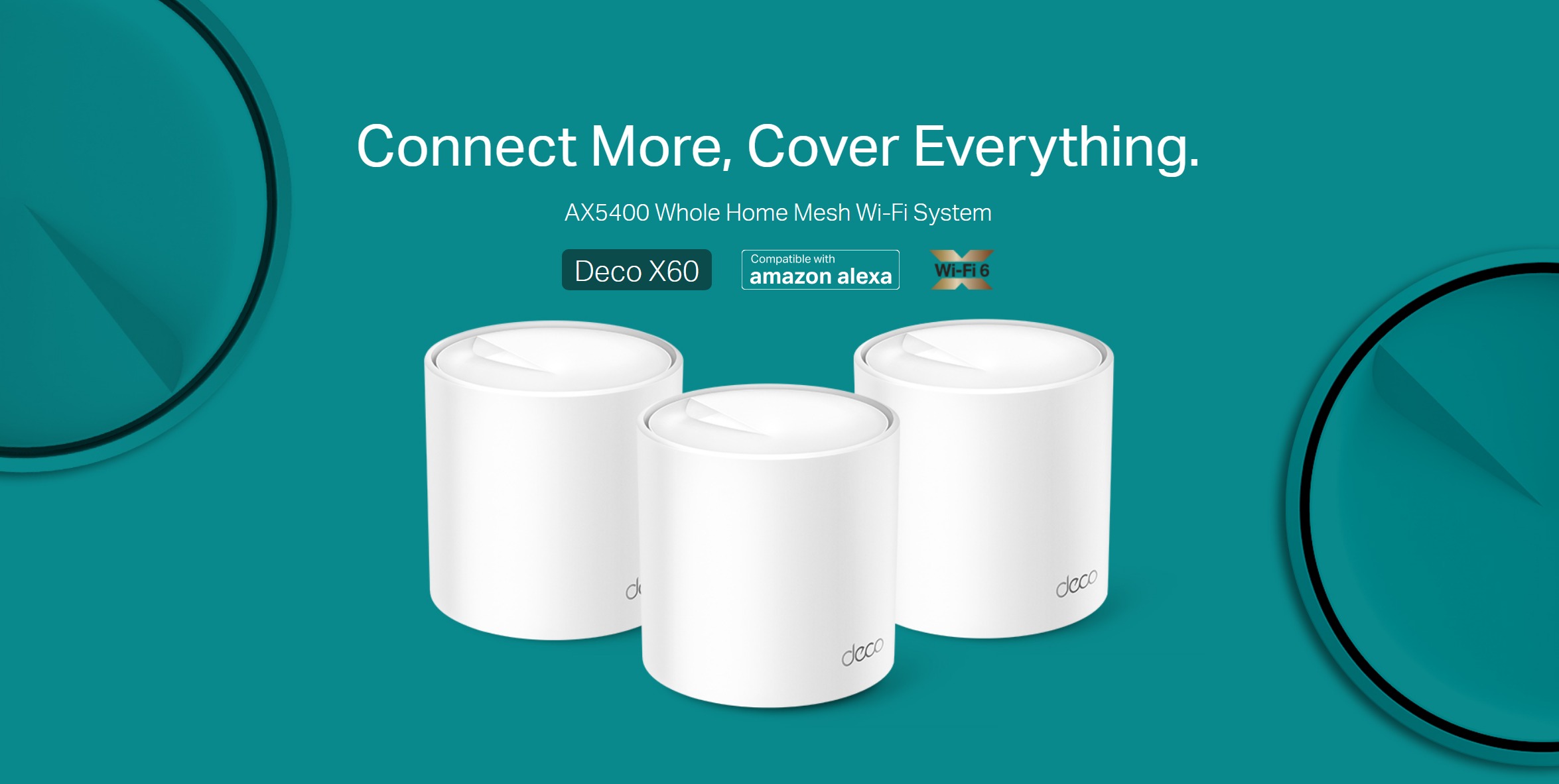 TP-Link Deco X60 AX5400 Whole Home Mesh Dual Band Wi-Fi 6 System w ...