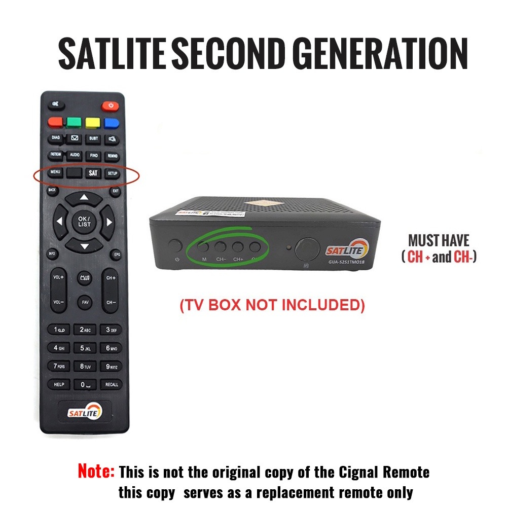 LMJ Replacement Cignal Remote Control for Cignal Satlite TV box First ...