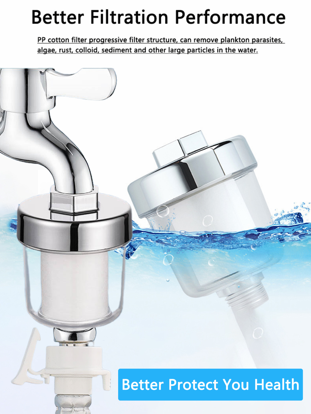 KOYOT Water Purifier Filter PP Cotton Universal for Kitchen Faucet ...