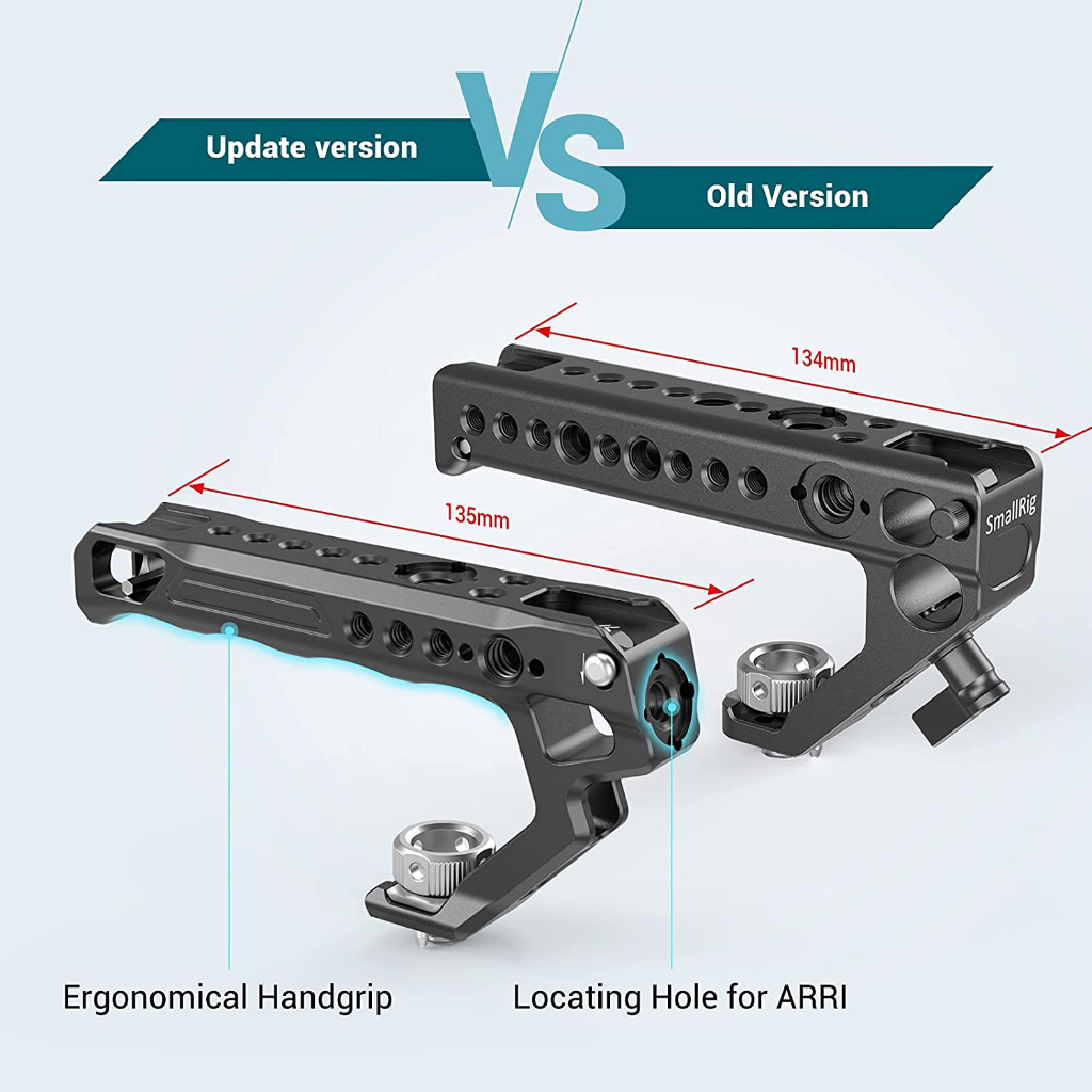 SmallRig Ergonomic Universal Top Handle w/ ARRI Style Anti-Twist Screw ...