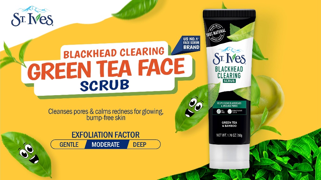 St. Ives Face Scrub Blackhead Clearing Green Tea 90G Shopee Philippines