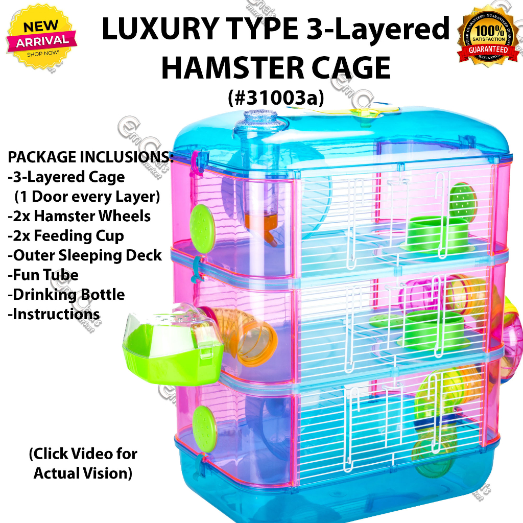 Monorail Type Hamster Enclosure Reference: Pet Home 31003A 3 Layers Three Layers Luxury Type Hamster