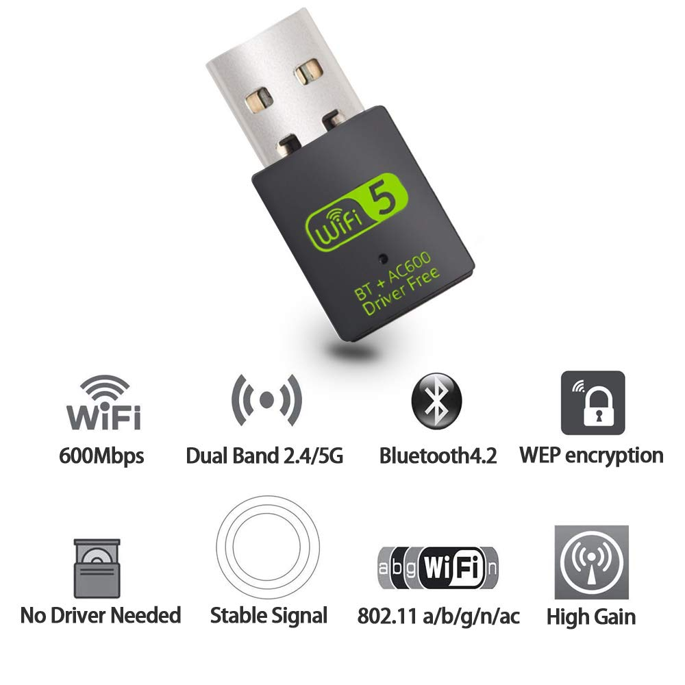 USB Wifi Dongle Bluetooth, Wireless Adapter PC WiFi Receiver | Shopee ...