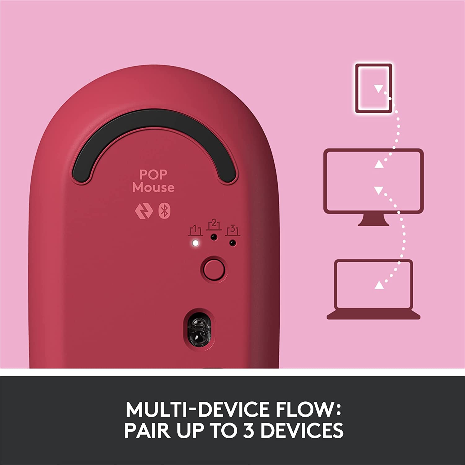 Logitech POP Cute & Colorful Wireless Mouse with Custom Emoji Button ...