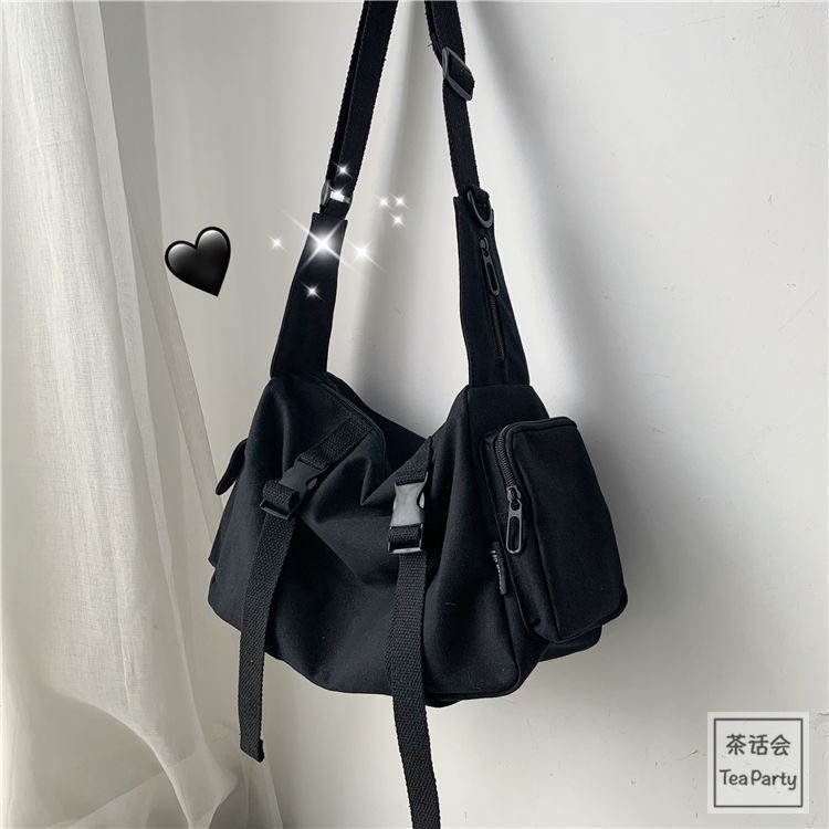 Mumu 2059 Unisex Japanese Harajuku Canvas Sling Bag Sports Hip hop Bags For Women Men Shopee Philippines