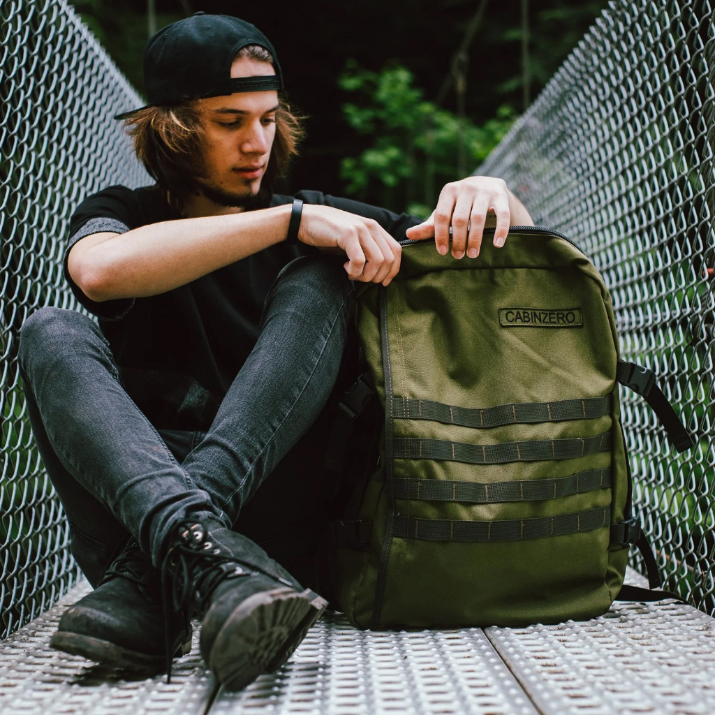 CabinZero Military 44L Backpack Hand Carry Luggage Travel Bag | Shopee ...