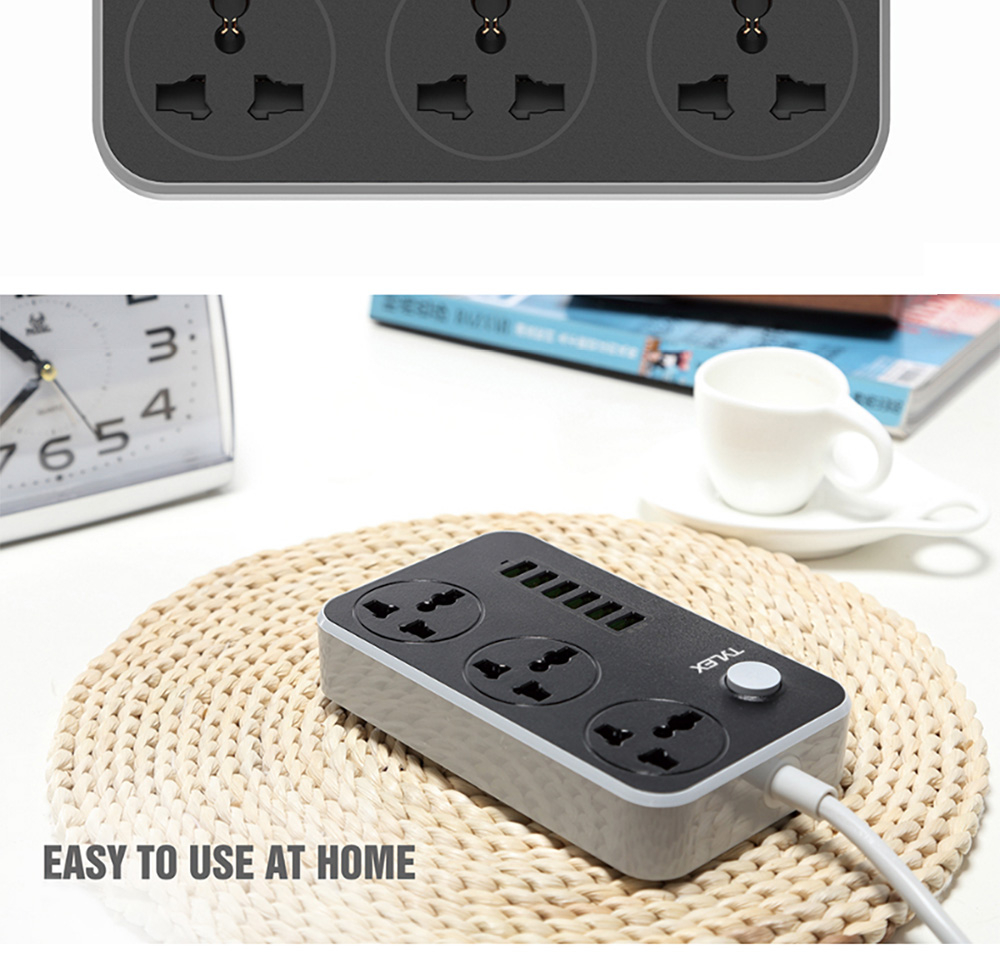 Tylex X-e01 6 Usb Power Strip Extension Power Socket 