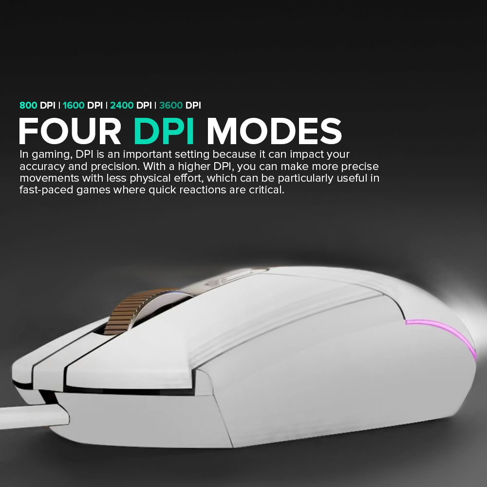 EasyPC| Anubis Frozt Scepter Gaming Mouse | RGB | White Edition ...