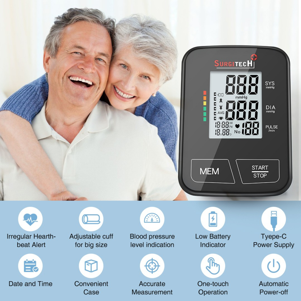 Surgitech Automatic Digital Blood Pressure Monitor Fully Automatic BP ...