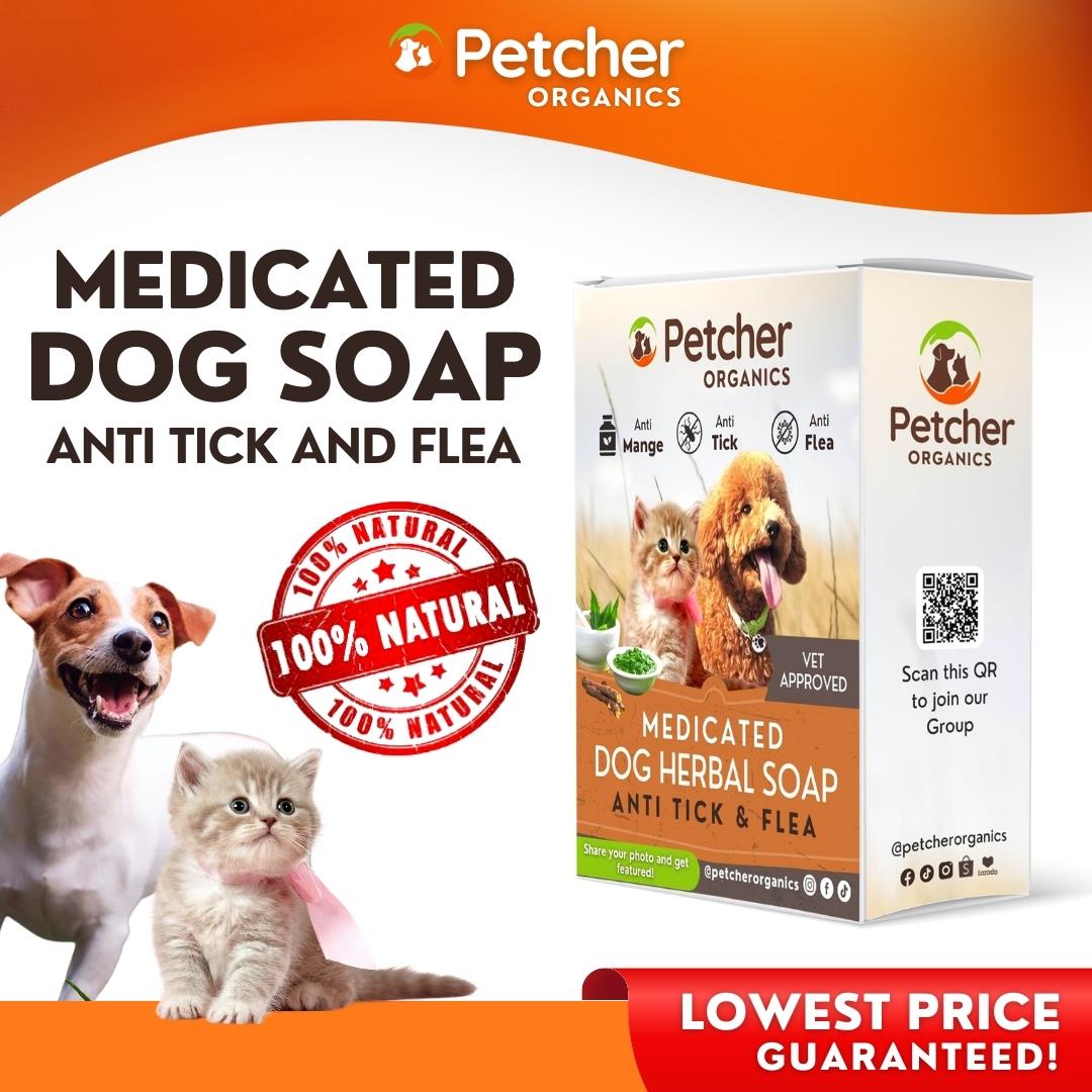 Petcher Organics Herbal Dog Soap 135g Anti Tick and Flea Anti Mange Medicated Soap for Dogs and Cats Shopee Philippines