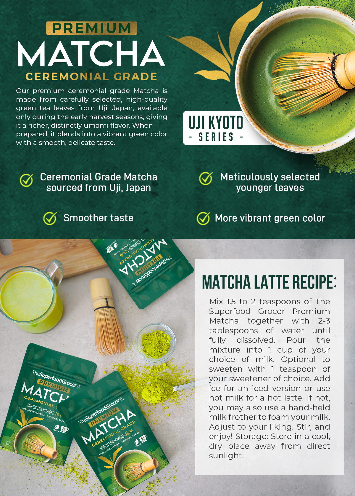 The Superfood Grocer Ceremonial Grade Uji Matcha (50g) Shopee Philippines