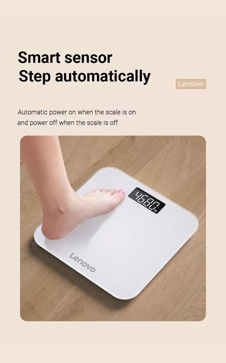 MORUI Lenovo Digital Weight Scale Lcd Electronic Tempered Glass High ...