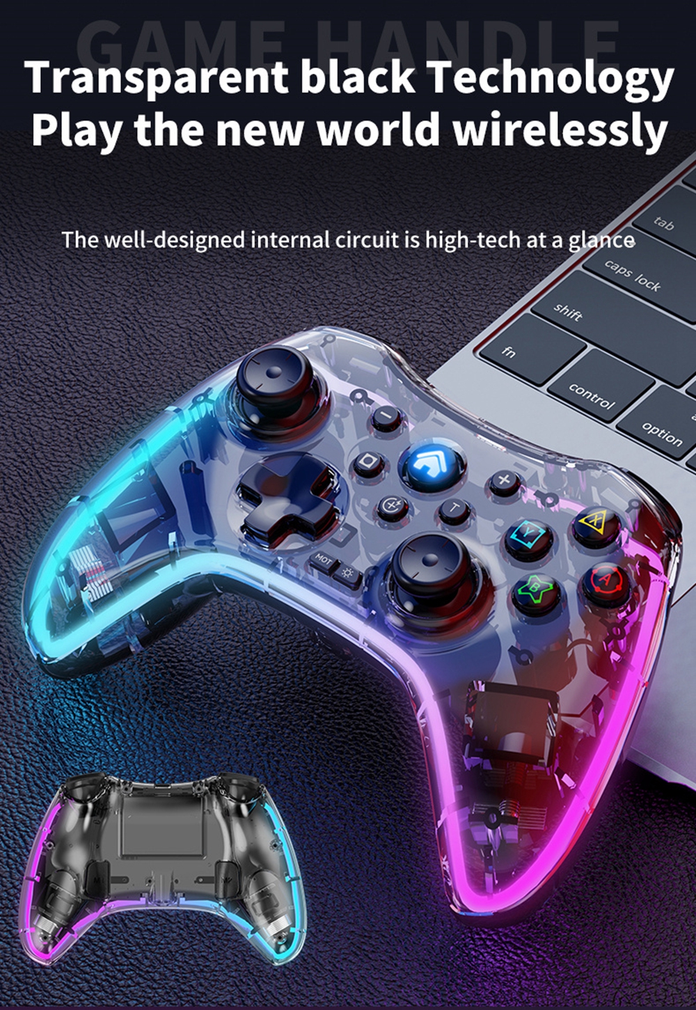 Ipega S03 Rgb Transparent Wireless Gamepad Game Controller For P4, P3 ...
