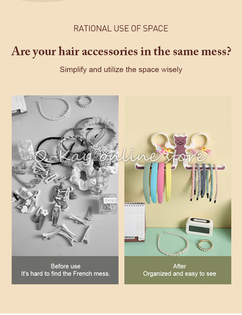 O-KAY Hair Band Storage Rack Hair Accessory Organizer Display Rack with ...
