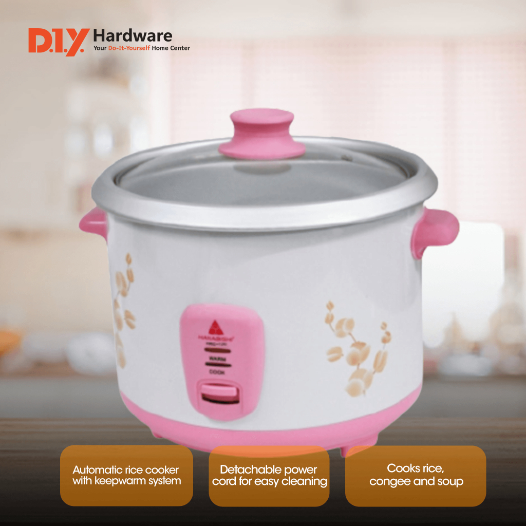 Hanabishi Rice Cooker HRC12G 1.2L 6 cups Pink Rice Cooker - DIYH ONLINE ...