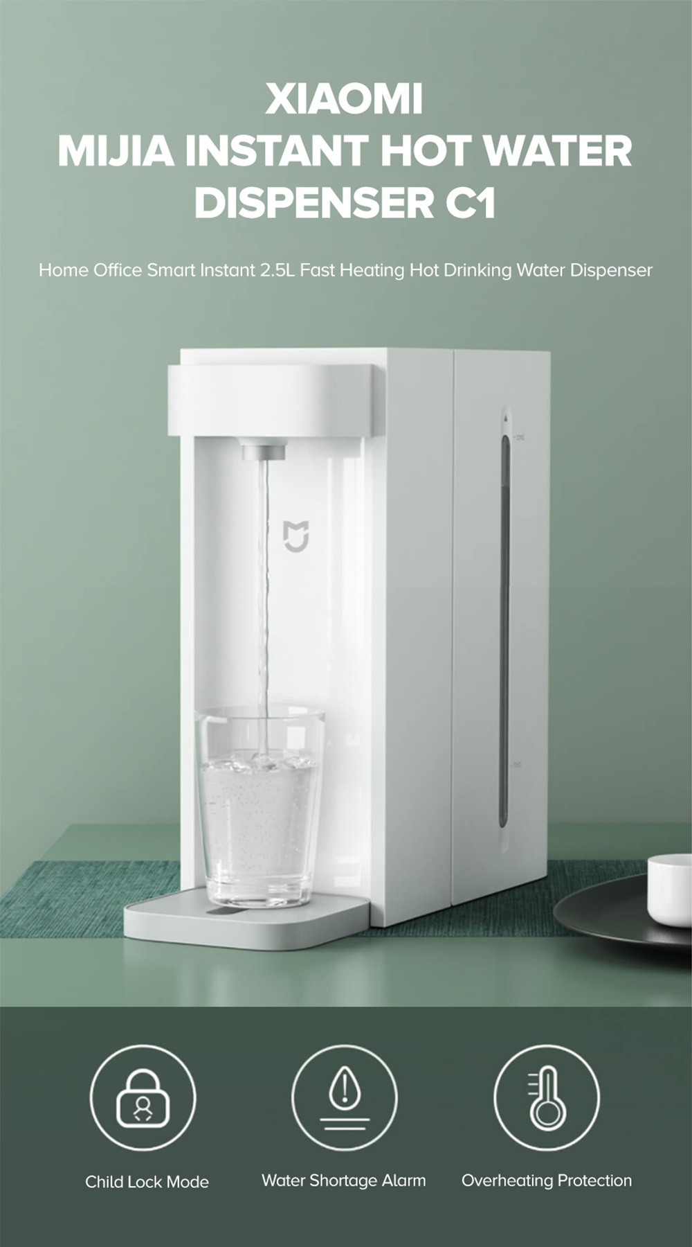 Dispensador Agua Mijia Smart Electric Hot Water Bottle 5L Portable